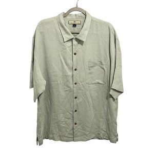 Tommy Bahama Short Sleeve Button Up shirt XL 100% Silk Relax fit